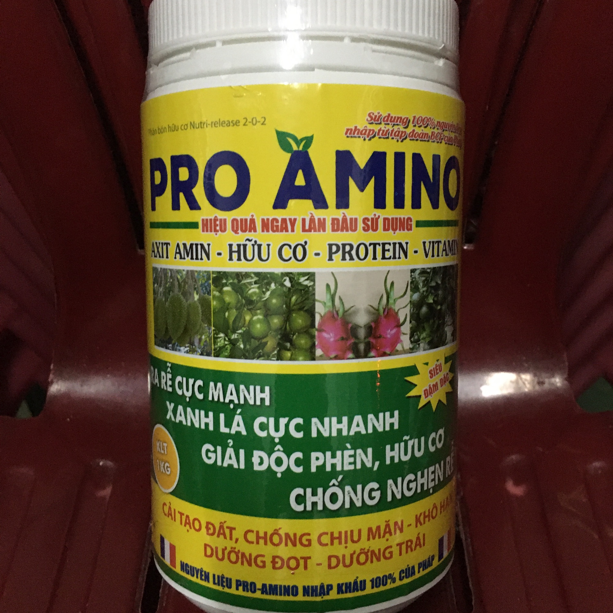 Phân bón lá hữu cơ PRO AMINO nhập khẩu từ PHÁP hộp 1kg