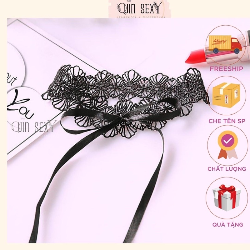 Vòng cổ nữ choker ren cá tính 2 màu đen trắng, quyến rũ