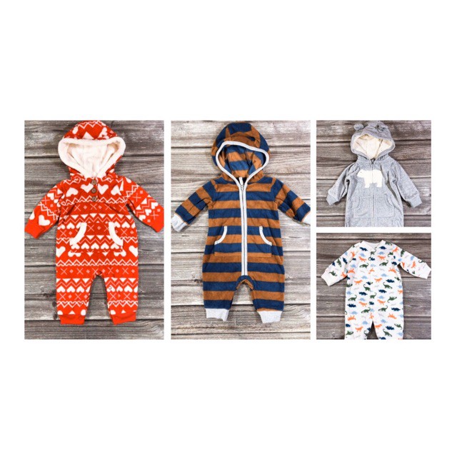 Body liền nỉ bông hãng Carter xuất dư size từ 3-24m