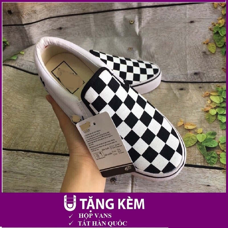 GIÀY LƯỜI CARO - GIẦY SLIPON - SNEAKER THỂ THAO HÀN QUỐC GIÁ RẺ , HỌC SINH, HOT TREND 2021