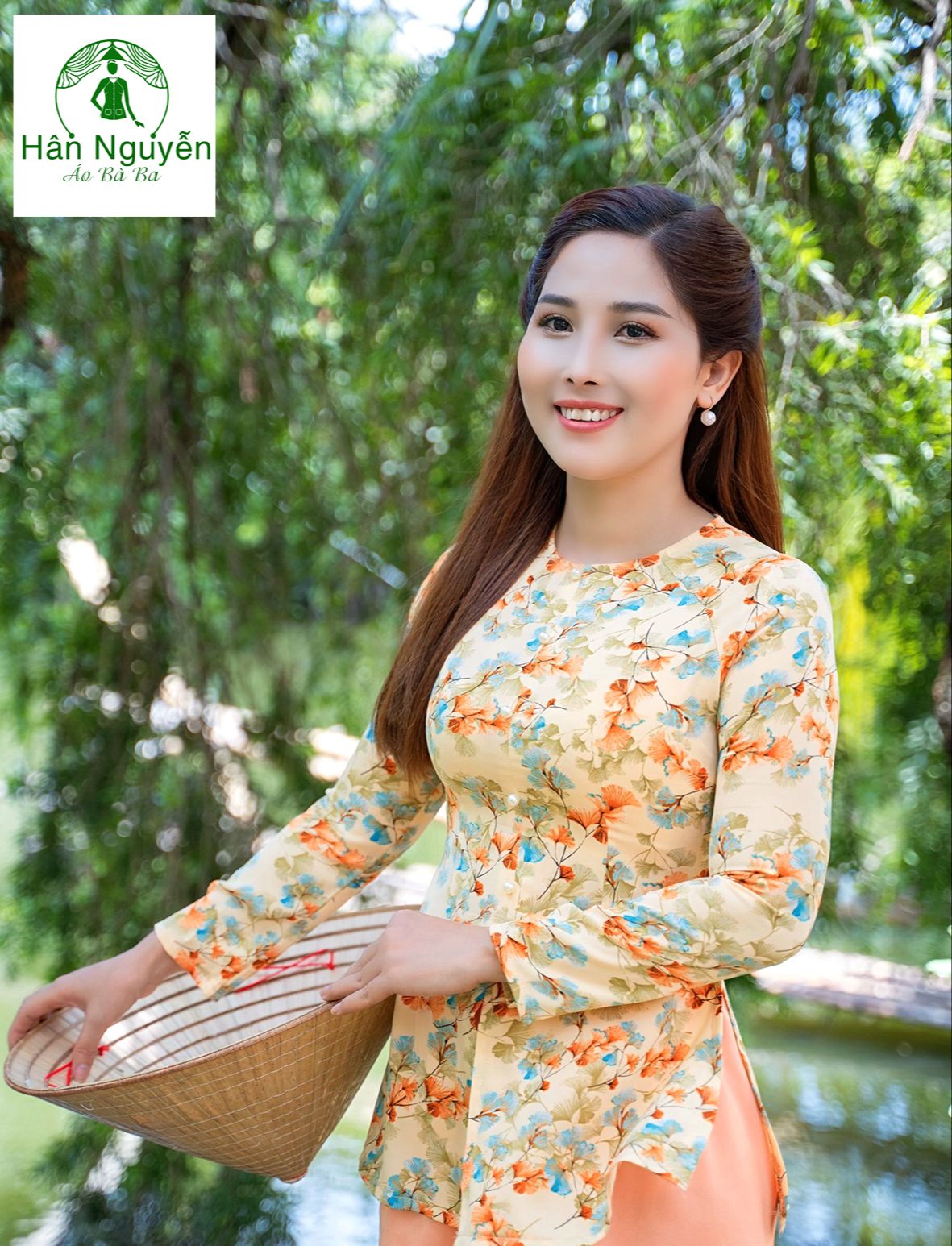 Áo lẻ bà ba hoa gió