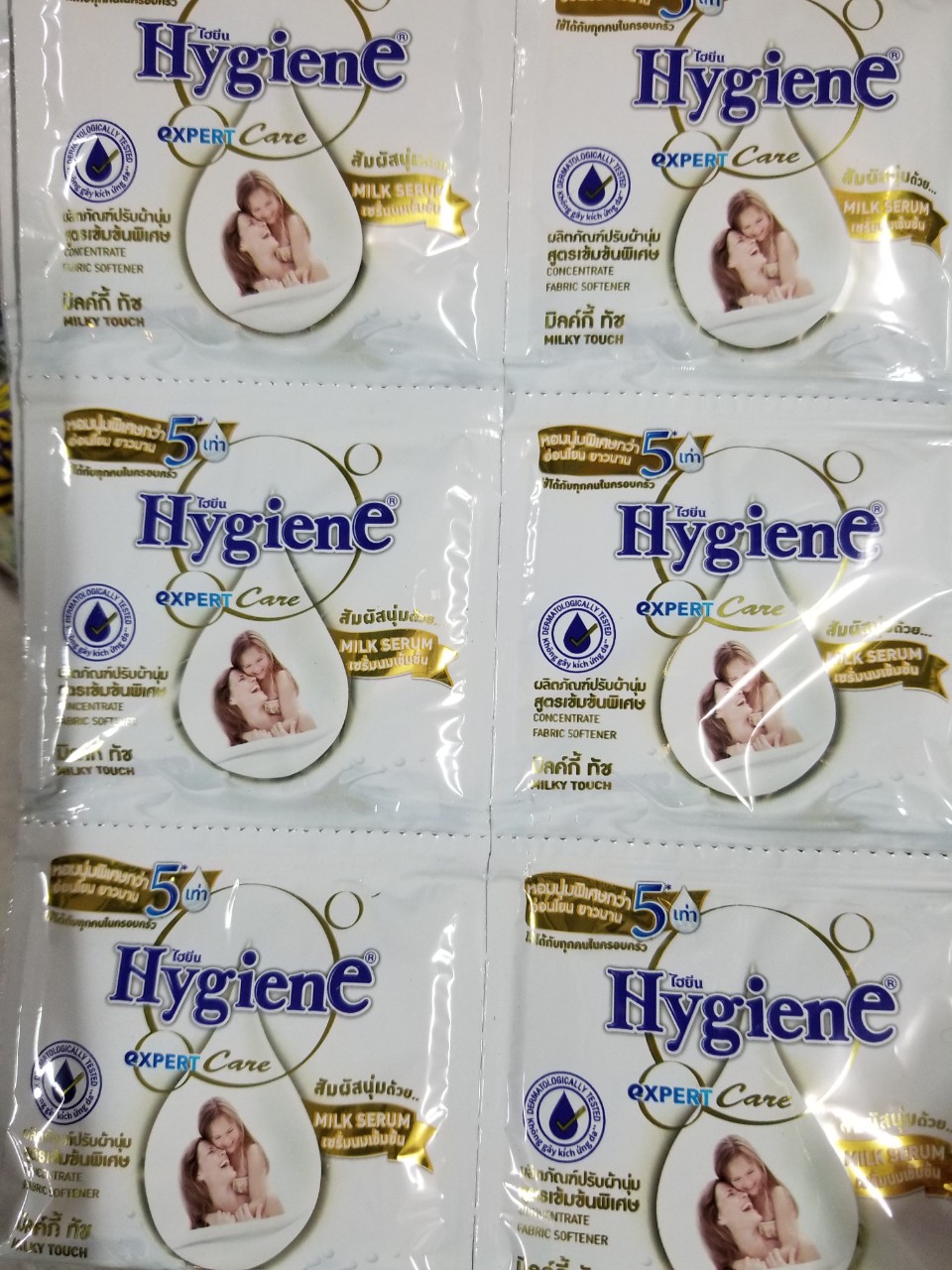 [HCM] Dây 12 gói Xả vải Hygiene 20ml Thái Lan Màu Trắng