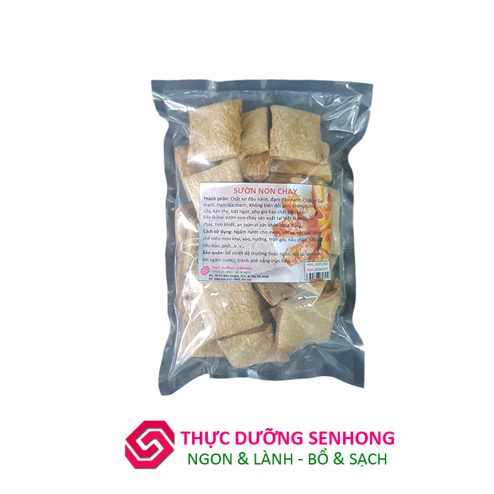 Sườn non chay nhà làm (500gr) Không trứng, sữa, hàn the, bột ngọt, phụ gia, chất bảo quản.