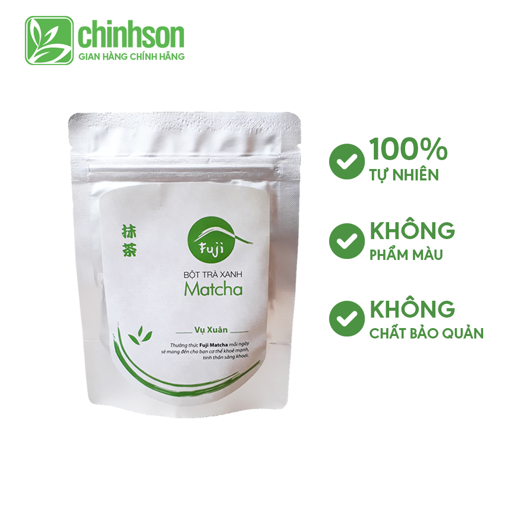Bột trà xanh chính sơn fuji matcha xuân 30g - nguyên chất, 100% tự nhiên, pha chế đồ uống