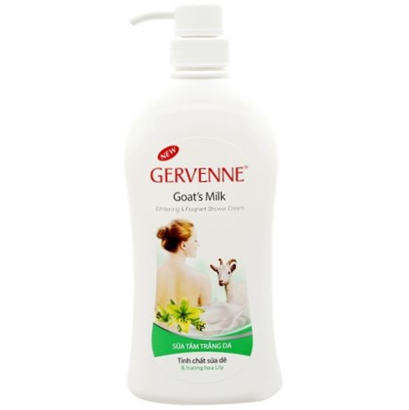 Sữa tắm trắng da sữa dê Gervenne hương hoa lily 450g