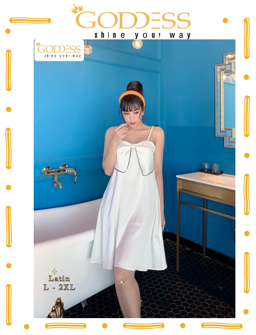 Đầm Pijama Lụa Latin 💖 Đầm ngủ Bigsize 40 - 65kg Latin mát mịn cao cấp