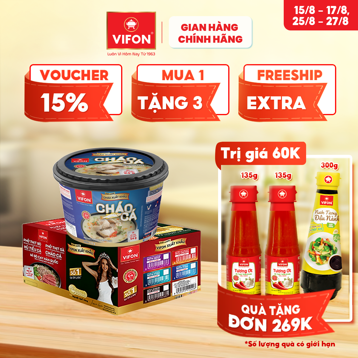 -thùng 12 tô cháo cá vifon chất lượng xuất khẩu 110gr/tô