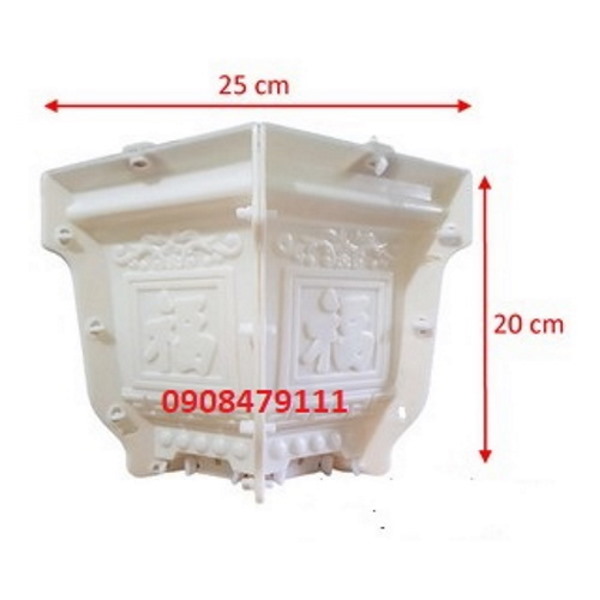 Khuôn chậu lục giác 25cm abs