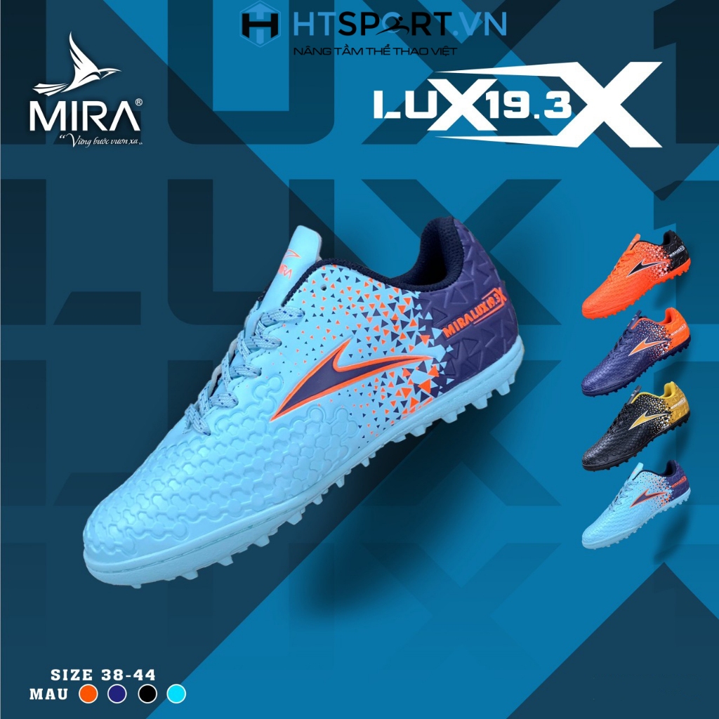 Giày đá banh, giày Mira Lux 19.3 đá bóng chính hãng sân cỏ nhân tạo Full Box