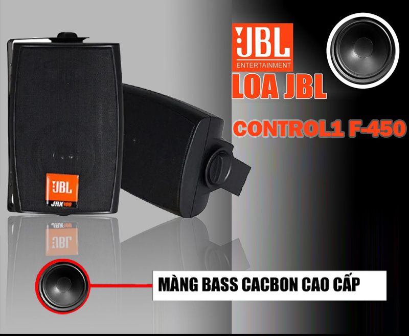 CHÍNH HÃNG | Loa Treo Tường JBL Control 1 F-450 - Loa Treo Tường Dùng Cho Quán Cà Phê, Khu Vui Chơi, Phòng Học - Loa Bass - Công Suất 80W - Bảo Hành 12 Tháng