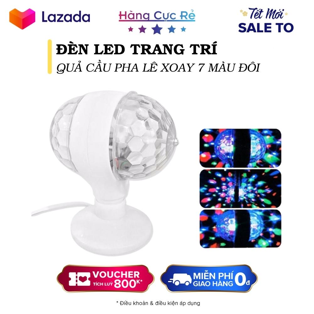 Đèn led Quả Cầu Xoay Đôi, trang trí nhiều màu - Shop Hàng Cực Rẻ