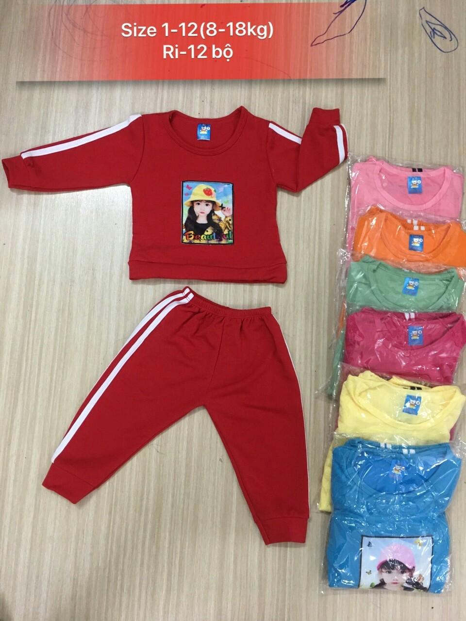 Combo 3 bộ đồ tay dài cho bé 5-16kg