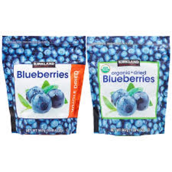 Quả Việt Quất Sấy Khô Blueberries Whole Dried của Kirkland Mỹ túi 567gr