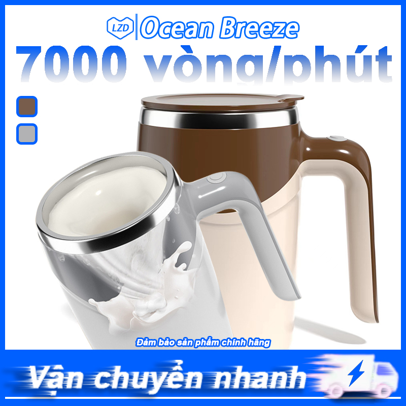 Ấm đun nước điện khuấy tự động, cốc pha cà phê sữa inox 304, cốc giữ nhiệt khuấy thông minh, khuấy nhanh 7000 vòng/phút