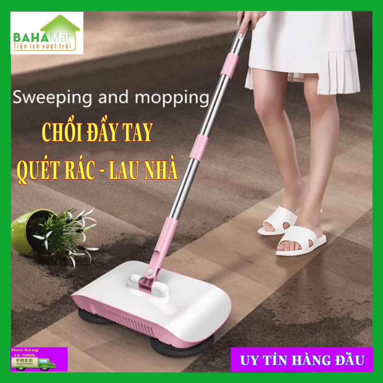 CÂY CHỔI ROBOT THÔNG MINH KẾT HỢP 2 TRONG 1 VỪA QUÉT VỪA LAU "BAHAMAR" làm sạch nhanh chóng loại bỏ bụi. Sử dụng thuận tiện và nhẹ nhàng, dễ dàng để lau mọi lúc mọi nơi. dễ dàng sử dụng, vệ sinh rất tiện lợi