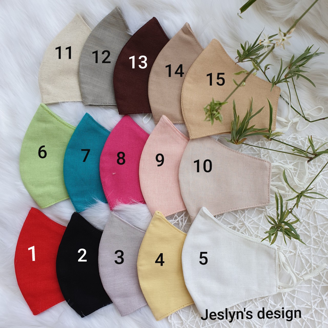 Khẩu trang vải Linen trơn Unisex nam nữ nhiều màu T01