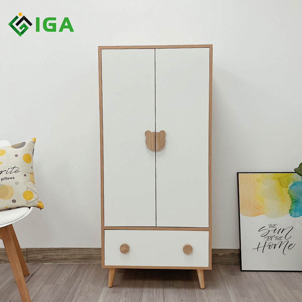 Tủ quần áo trẻ em hình gấu tủ đồ đa năng - gp123