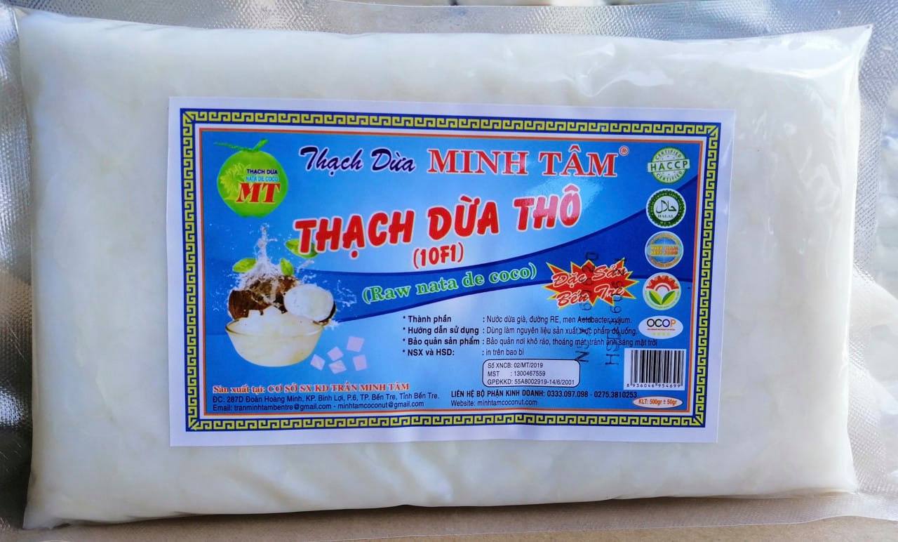 Thạch dừa thô Minh Tâm xuất khẩu hàng chính hãng 1Kg + Kèm hương