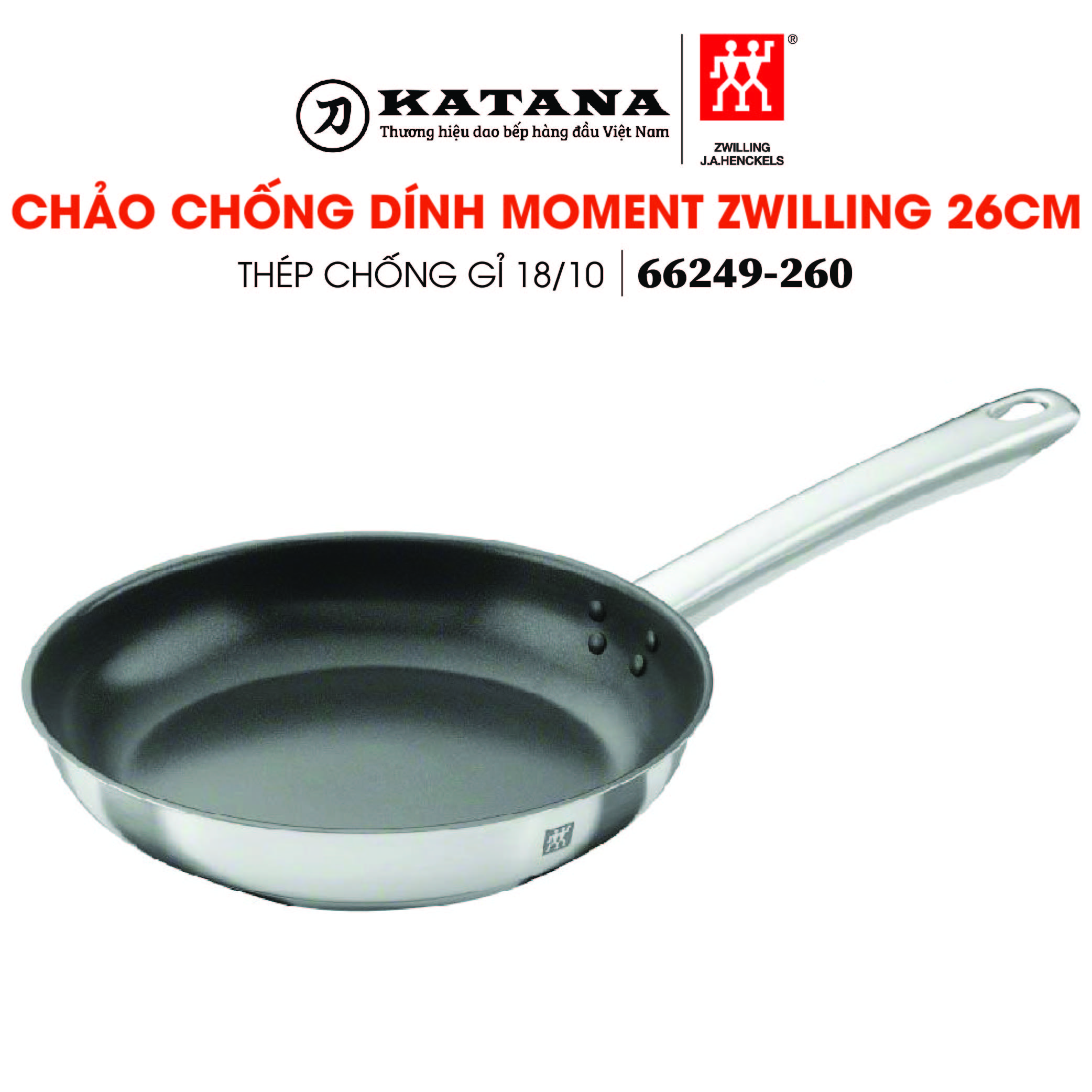 Zwilling - chảo inox chống dính moment - 26cm