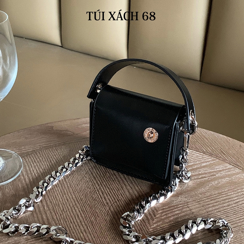 Túi xách mini đeo chéo nữ hottrend túi da cao cấp dây xích xịn