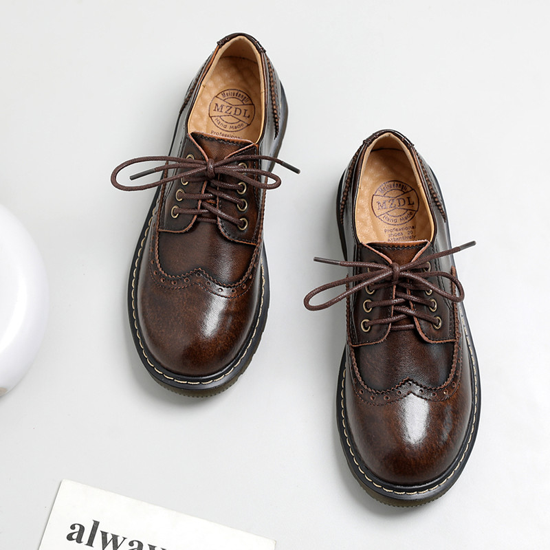 Giày da nữ Oxford cho nàng phong cách retro, giày da basic cho nữ LavisS
