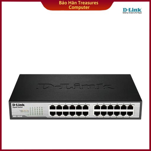 Bộ chia mạng switch 24 cổng 10/100/1000m d-link dgs-1024c - hàng chính hãng