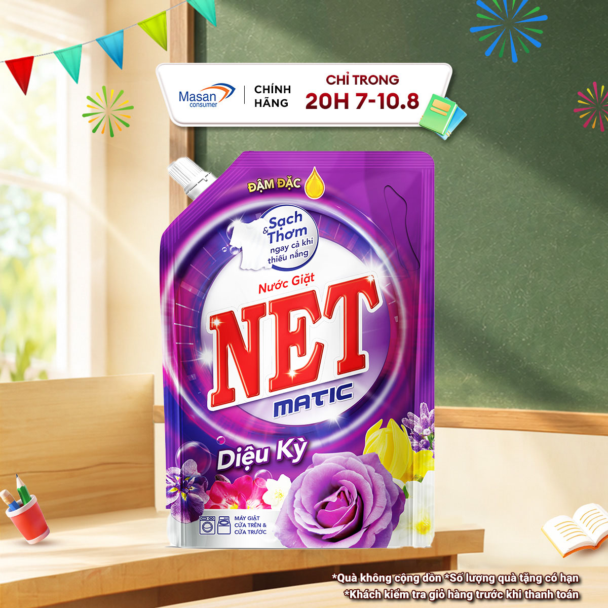 [Chọn loại] Nước giặt NET Matic túi x 3kg