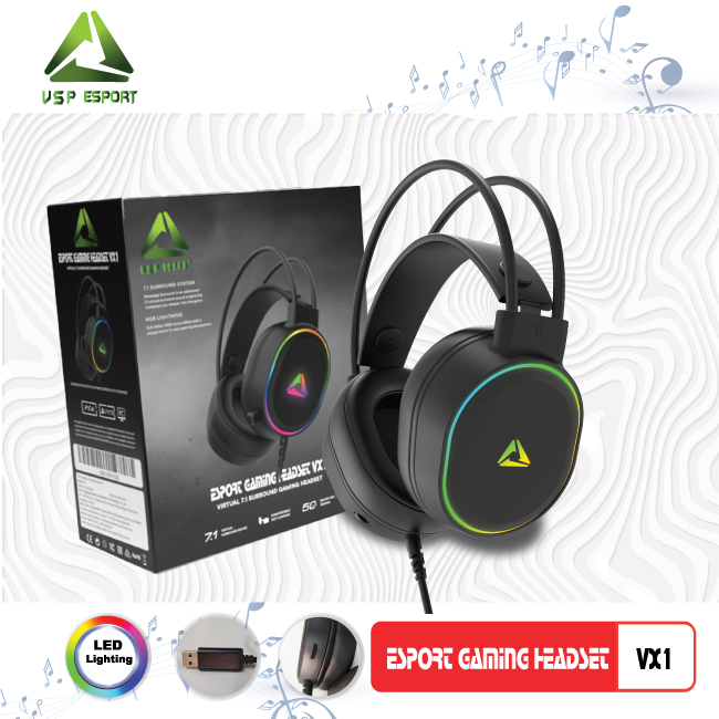 Tai nghe vsp esport gaming vx1 7.1 surround led tai nghe chuyên game vsp esport 7.1 led vx1 có mic tai nghe vsp esport gaming vx1 7.1 tai nghe headphone 7.1 vsp esport gaming vx1 tai nghe vsp esport gaming vx1 7.1 có dây new