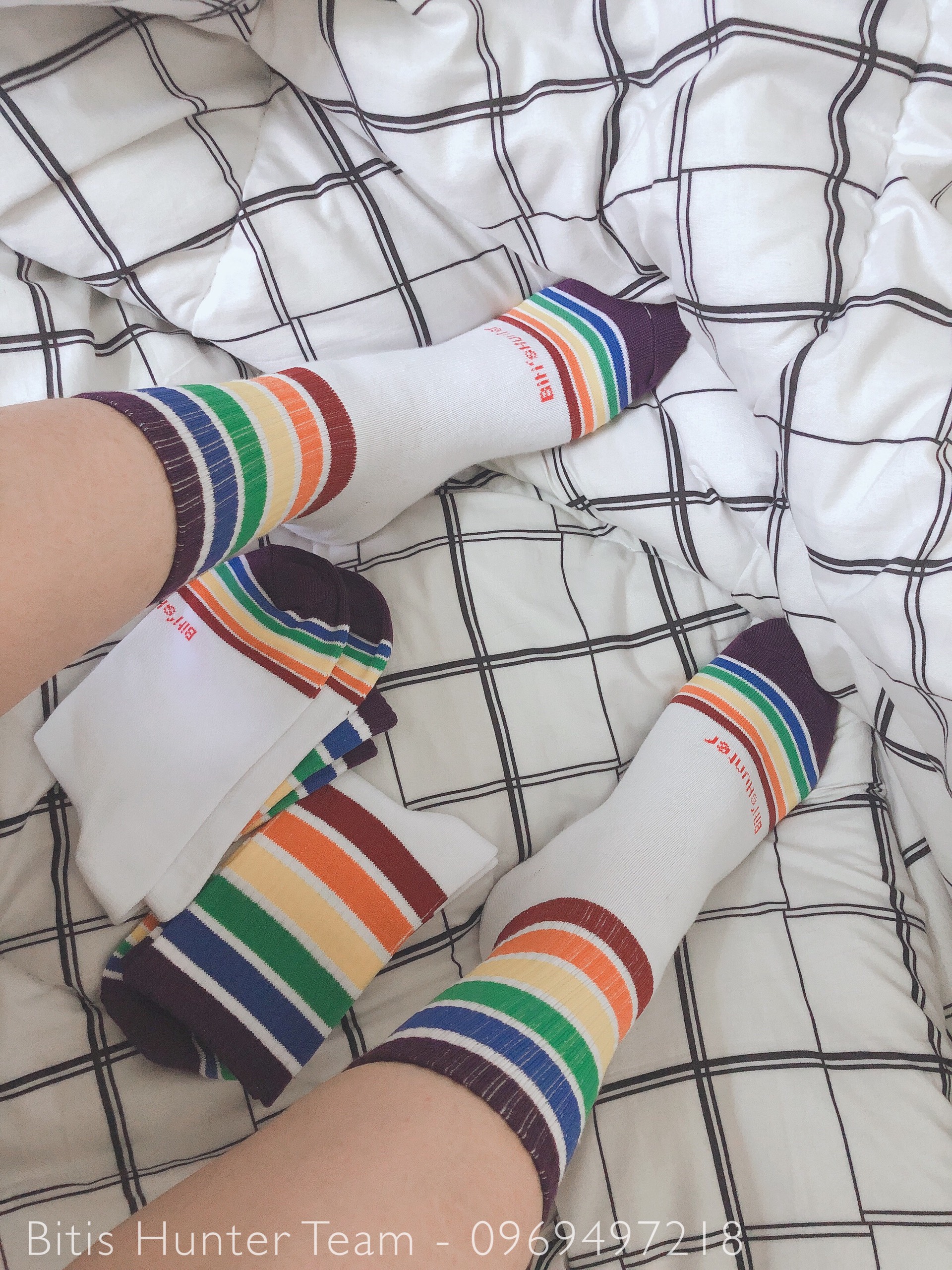 Tất vớ  Go For Love 7 sắc cầu vồng DQT104000TRG (Trắng)