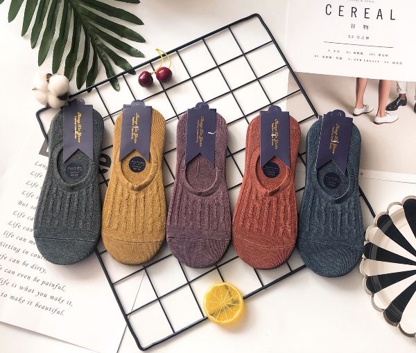 [COMBO 5]  Combo 5 Đôi Tất Hài Nữ GÂN TĂM, Tất với nhiều màu sắc bắt mắt nổi bật, không chỉ giúp giữ ấm mà còn là món đồ thời trang tiện dụng với các bạn nữ, GIAO MẪU NGẪU NHIÊN