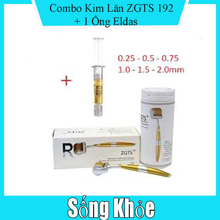 Lăn kim ZGTS 192 đầu kim 0.75 mm, tặng tế bào gốc Eldas