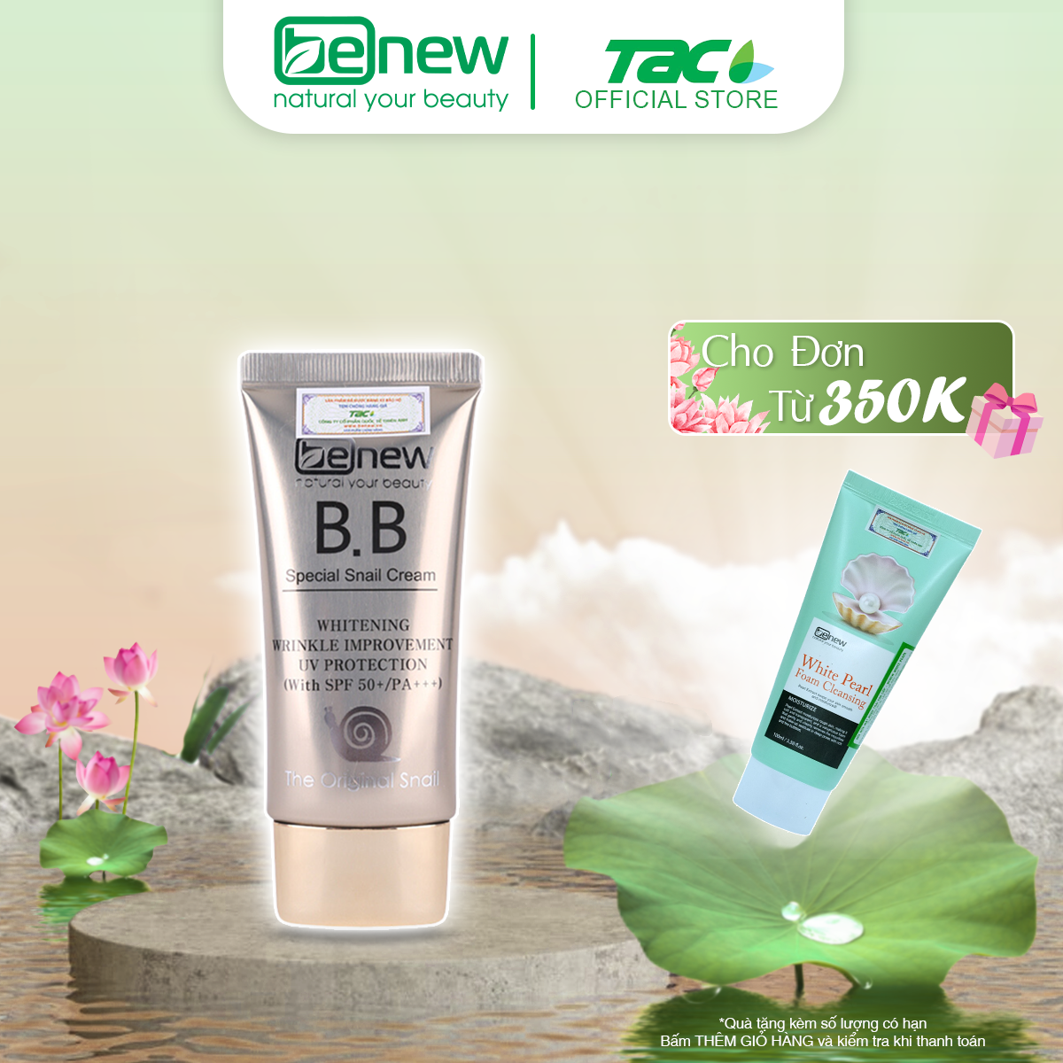 Kem bb óc sên cao cấp benew special snail cream 50ml thiên anh beauty