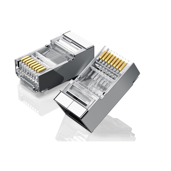 100 ĐẦU MẠNG RJ45 CHỐNG NHIỄU CÓ BỌC INOX 1 HỘP 100C LOẠI TỐT MẪU MỚI BÁN CHẠY