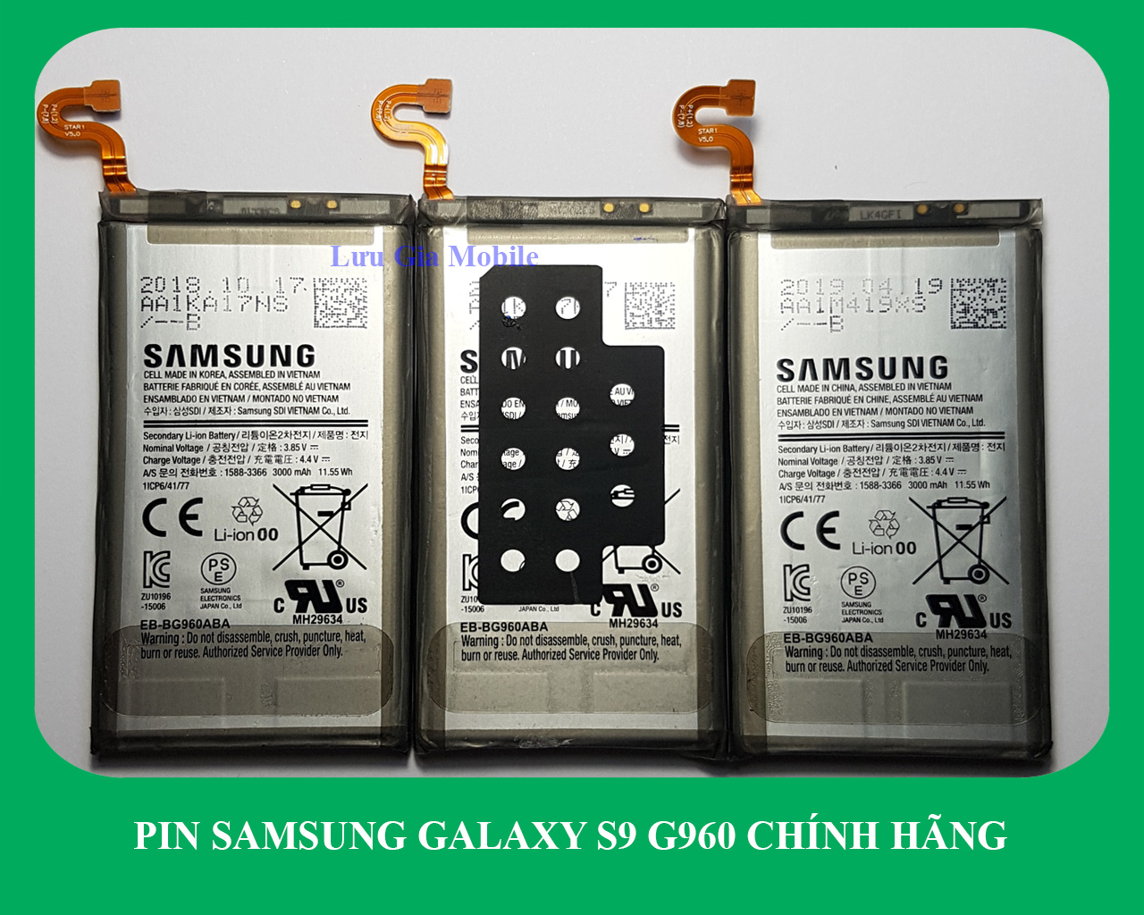 Pin samsung galaxy s9 g960 zin công ty