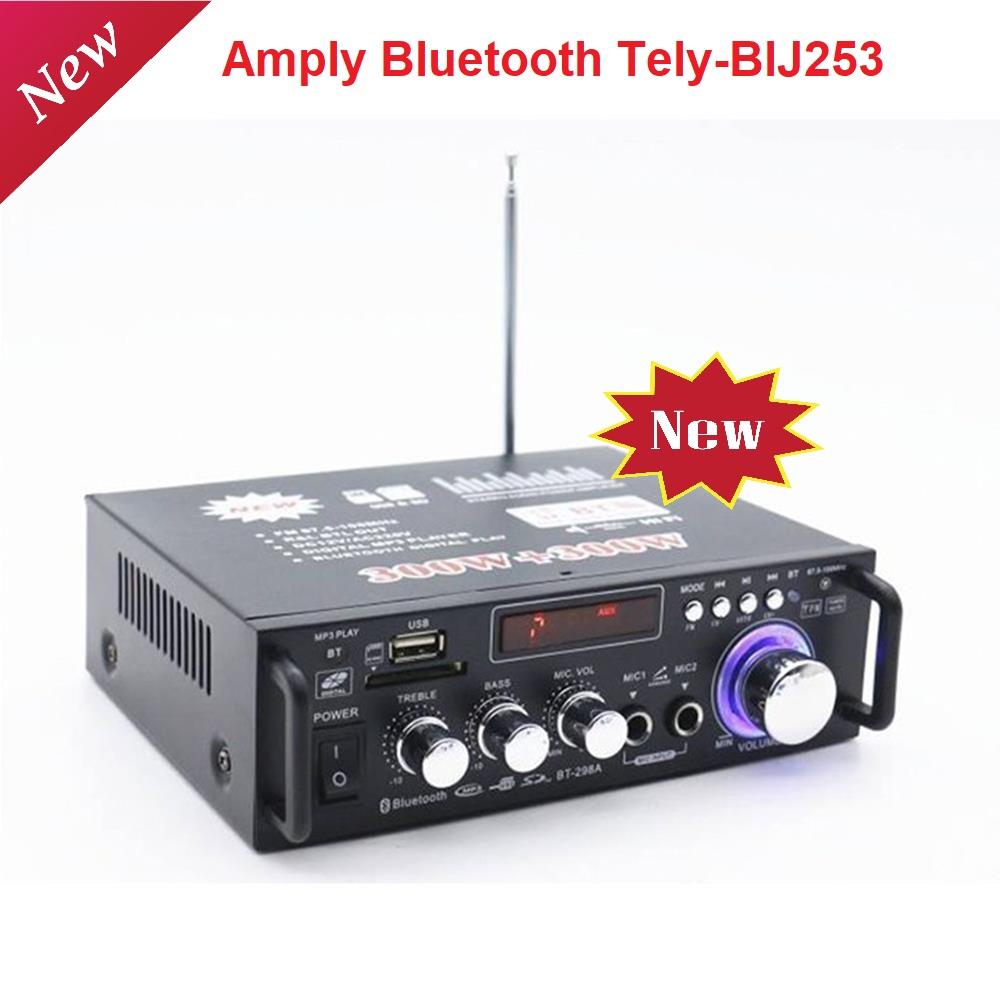 Ampli mini bluetooth 4.0, Loa amply bluetooth, Amply Bluetooth Tely-BlJ253 Công Suất Lớn, Tự Động Lọc Nhiều, Kết Nối Bluetooth Dễ Dàng, Tích Hợp Khe Cắm Thẻ Nhớ, FM, USB, Jack Cắm Mic.