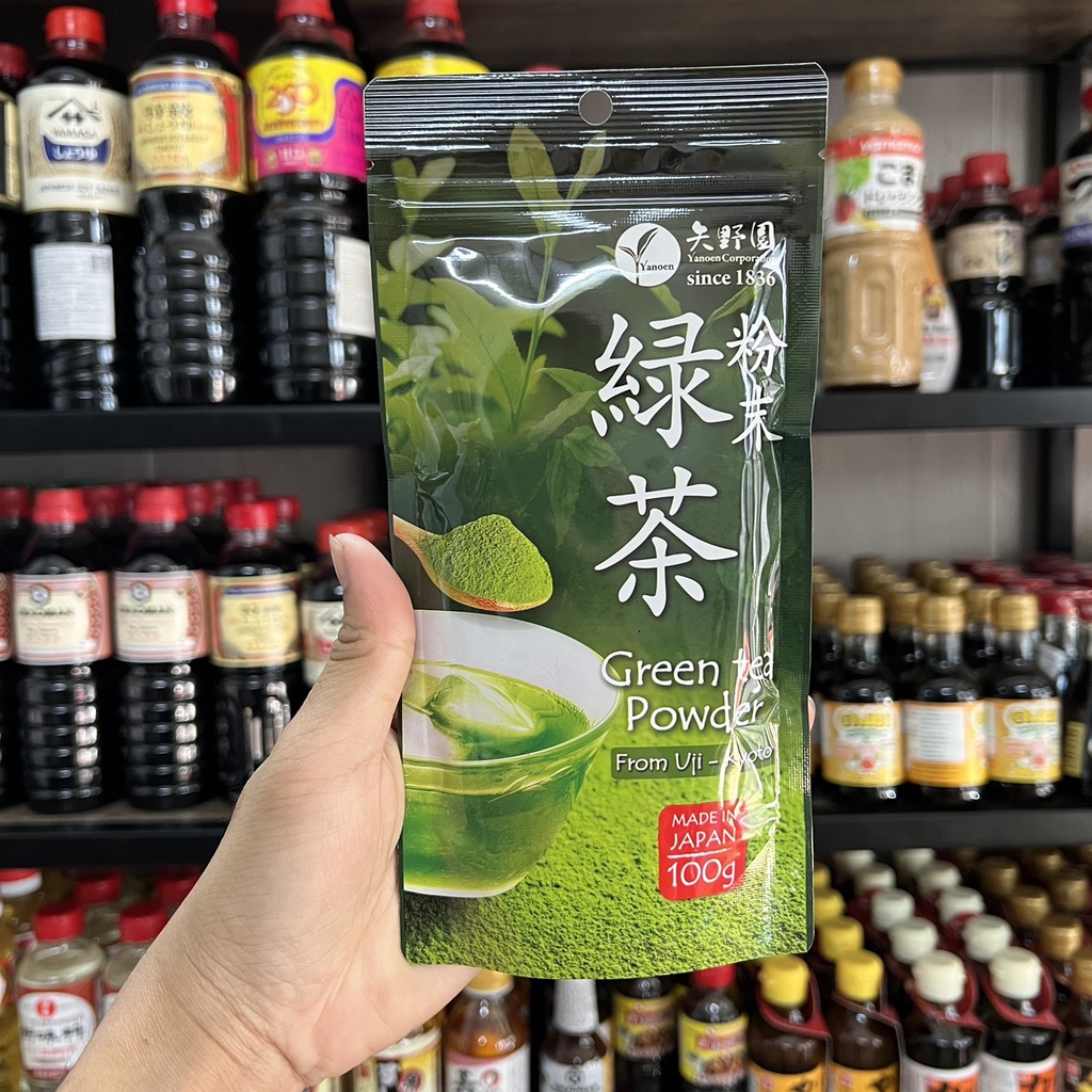 Bột trà xanh Nhật Bản Funmatsucha Yanoen Green Tea Powder Đắp mặt nạ, làm