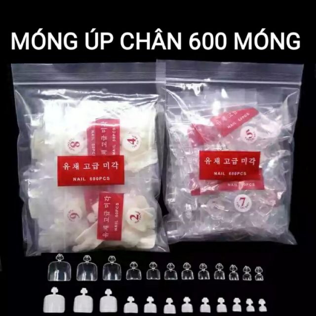 Móng hsm úp chân giả 600 móng