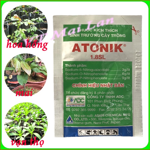 Atonik kích thích tăng trưởng nảy mầm, ra rễ cây trồng gói 10ml