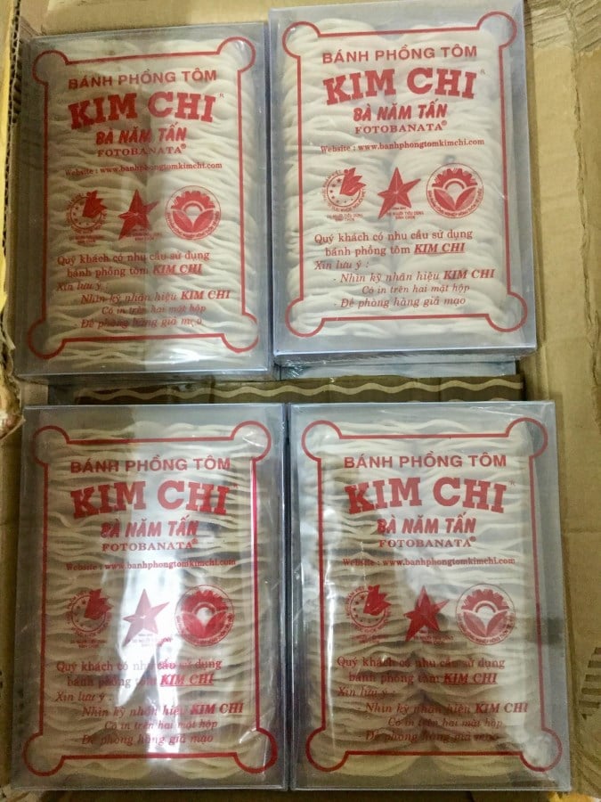 Bánh phồng tôm cao cấp kim chi bà năm tấn fotobanata đặc sản vĩnh long - hộp 600g