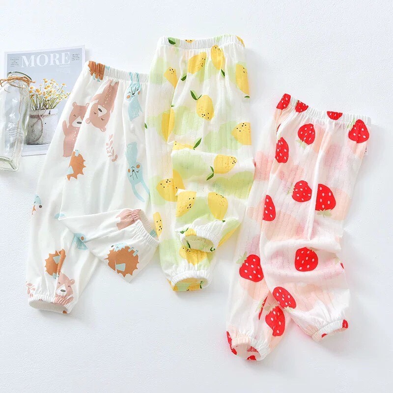 Quần chục dài cho bé sơ sinh, chất cotton giấy QC009 cho bé trai và bé gái 6-15kg