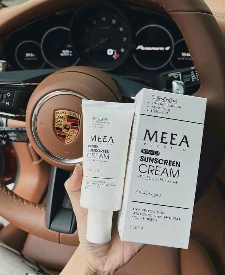 Kem chống nắng meea organic chính hãng full 50ml - chống nắng nâng tone da spf50