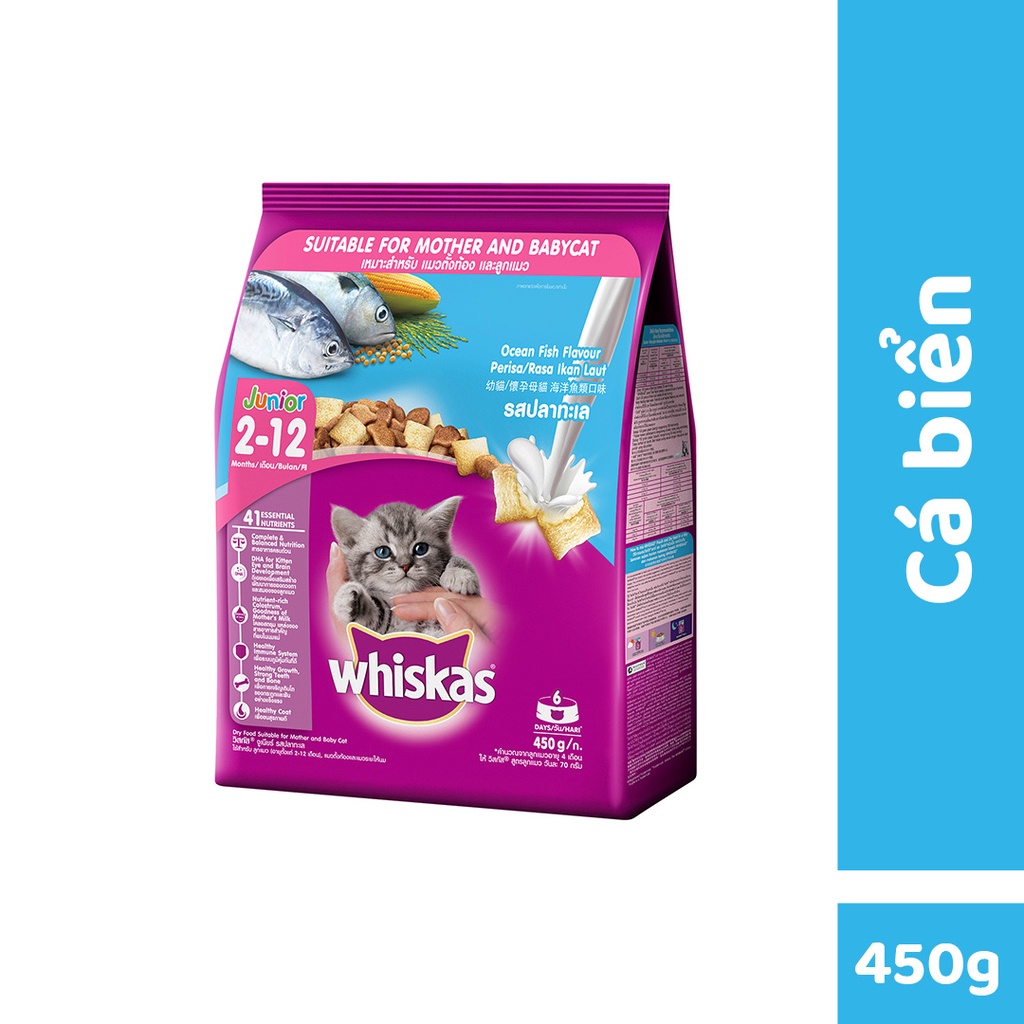 "hoàn tiền đến 10%" thức ăn mèo con whiskas 450g