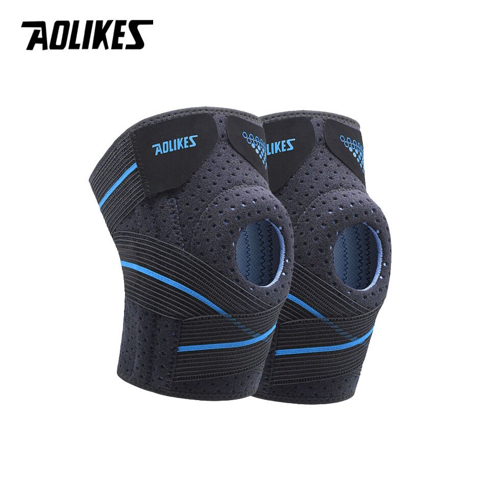 Bộ 2 đai bó bảo vệ đầu gối AOLIKES YE-7909 nẹp lò xo hỗ trợ khớp gối Pressurized knee support