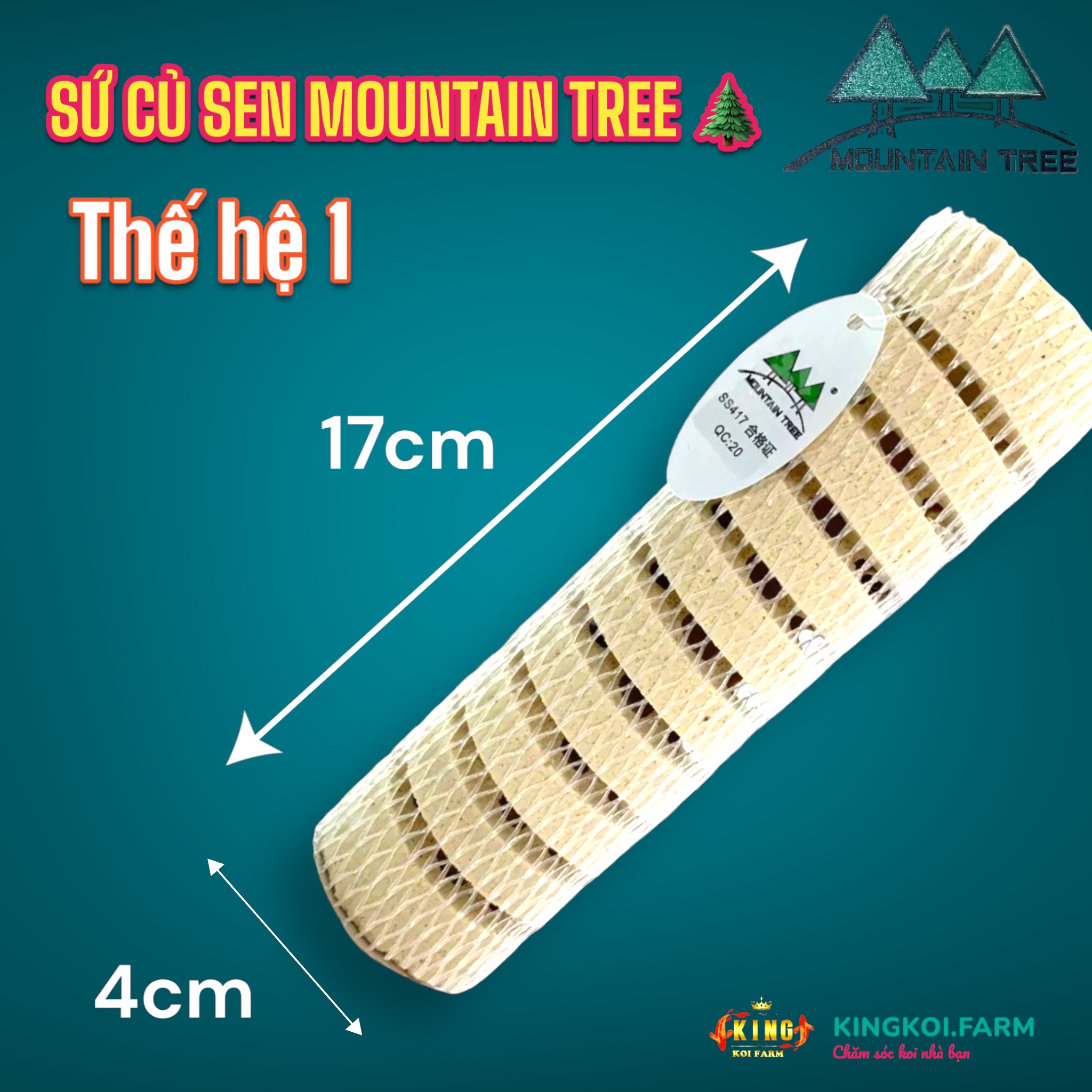 Sứ củ sen mountain tree thế hệ 1 - sứ lọc nước cao cấp tạo vi sinh dành cho cá koi cá rồng