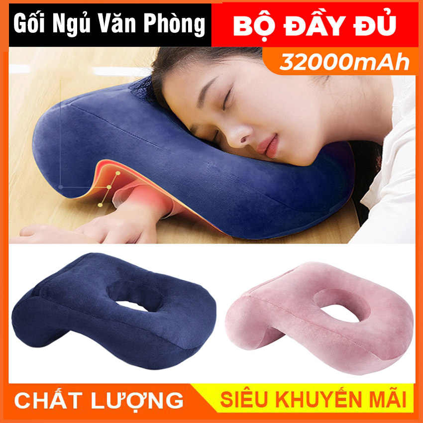 Gối ngủ văn phòng đa năng phù hợp mọi tư thế ngủ, cho bạn giấc ngủ ngắn thoải mái, không xẹp, không lún