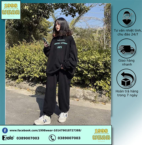 Áo nỉ sweater nữ form rộng vải nỉ bông áo nỉ mỏng lot lông ấm. áo nỉ dập chữ fom rộng 65kg