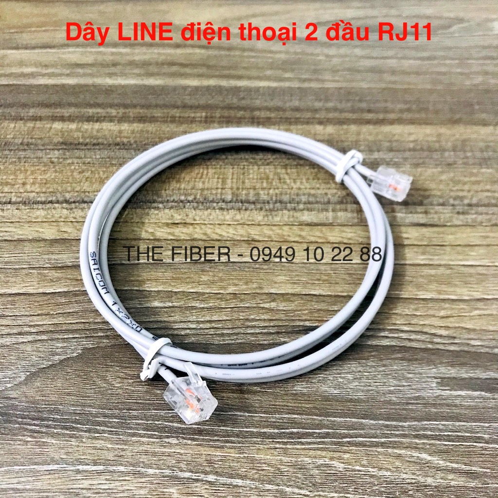 [HCM]Bộ 5 Dây LINE điện thoại RJ11 bấm sẵn 2 đầu