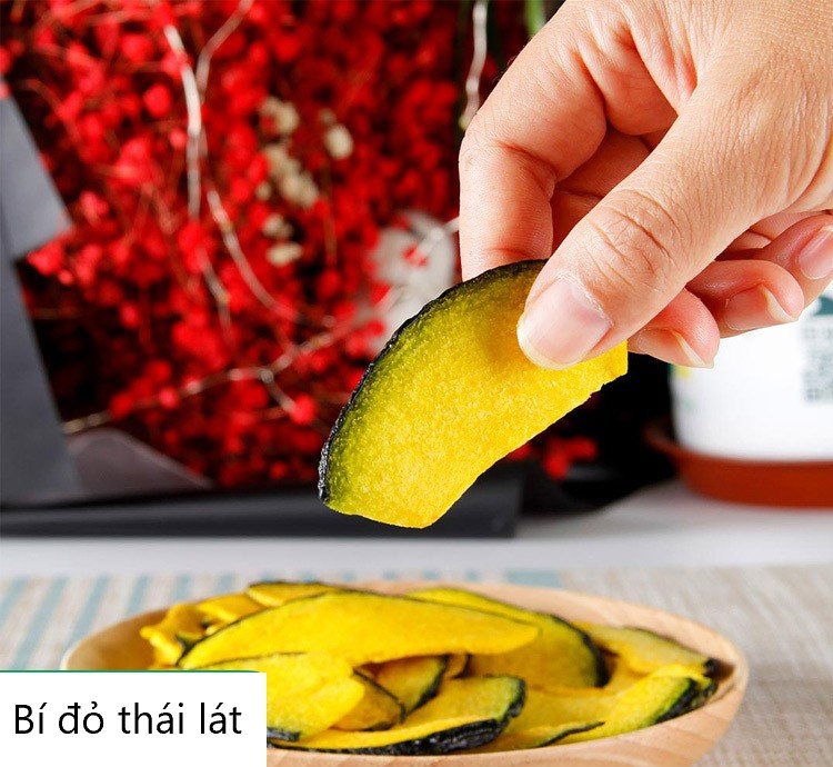 Bí đỏ thái lát sấy lạnh robi mart - gói 200g