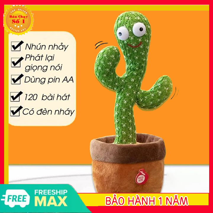 [GIÁ SỈ - GIẢM THÊM 8%] Xương rồng nhảy múa,Chậu xương rồng lắc lư, Xương rồng vui nhộn, Xương rồng uốn éo, Xương rồng biết hát, Xương rồng nhại lời, Xương rồng biết múa, Xương rồng dễ thương, Xương rồng nhồi bông