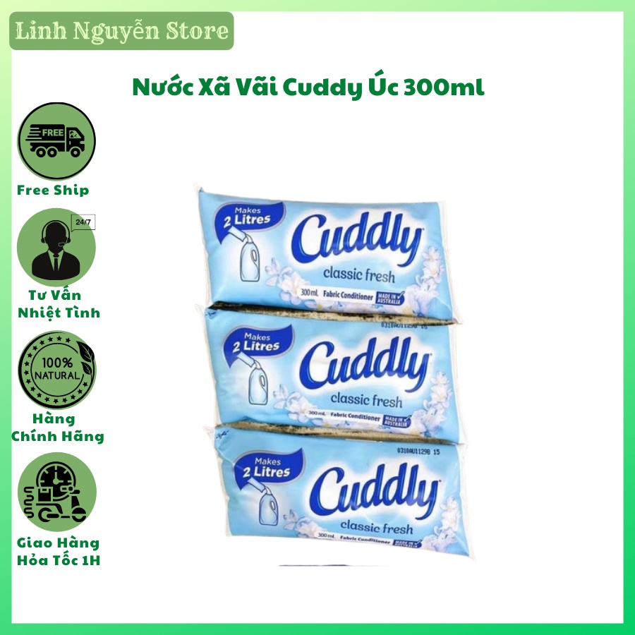 Nước xả vải cuddly úc 300ml hàng đẹp